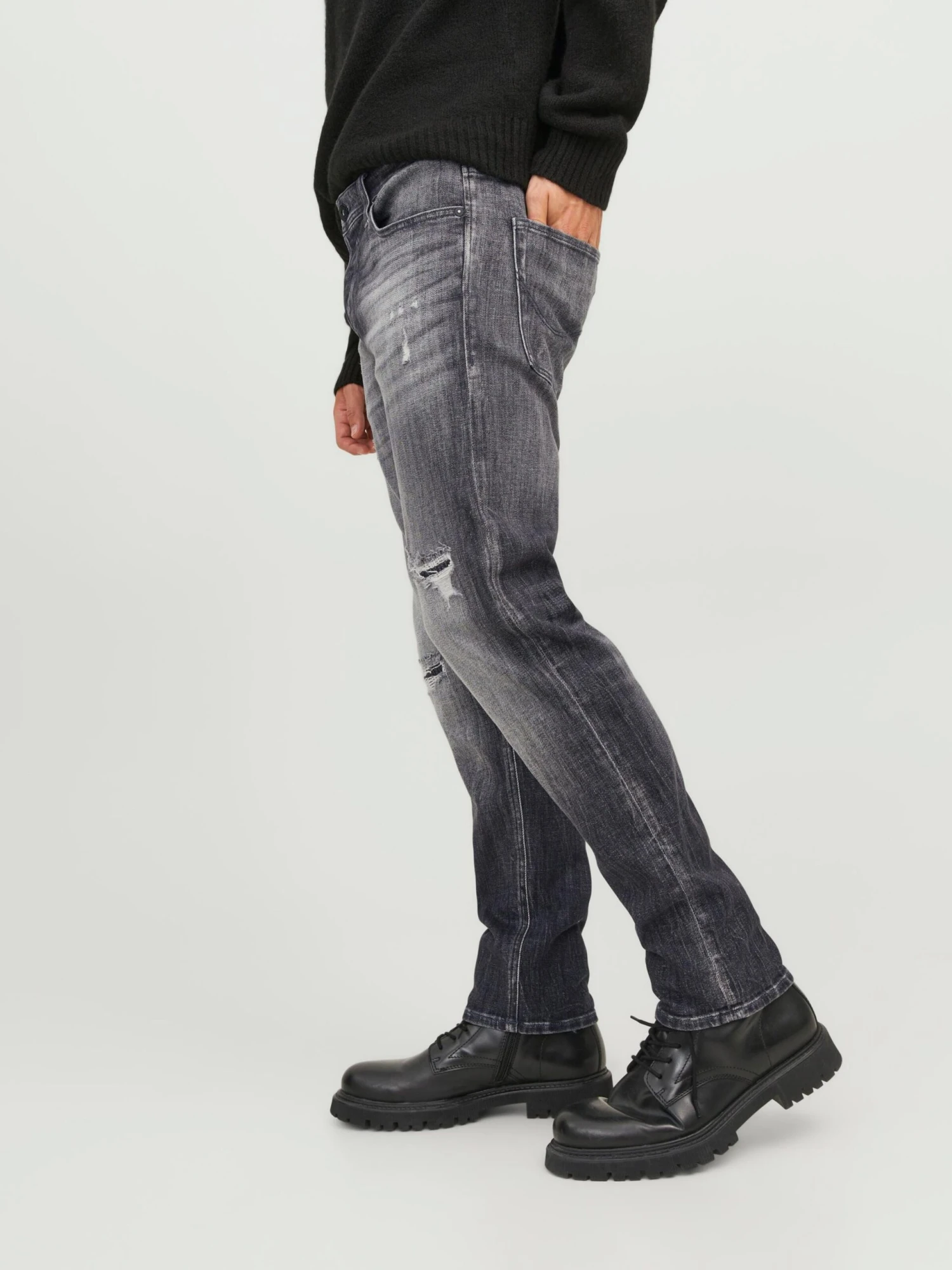 Jack & Jones Droits Regular Jean MIKE Homme Gris 6 Jack & Jones Droits Regular Jean MIKE Homme Gris – Image 4