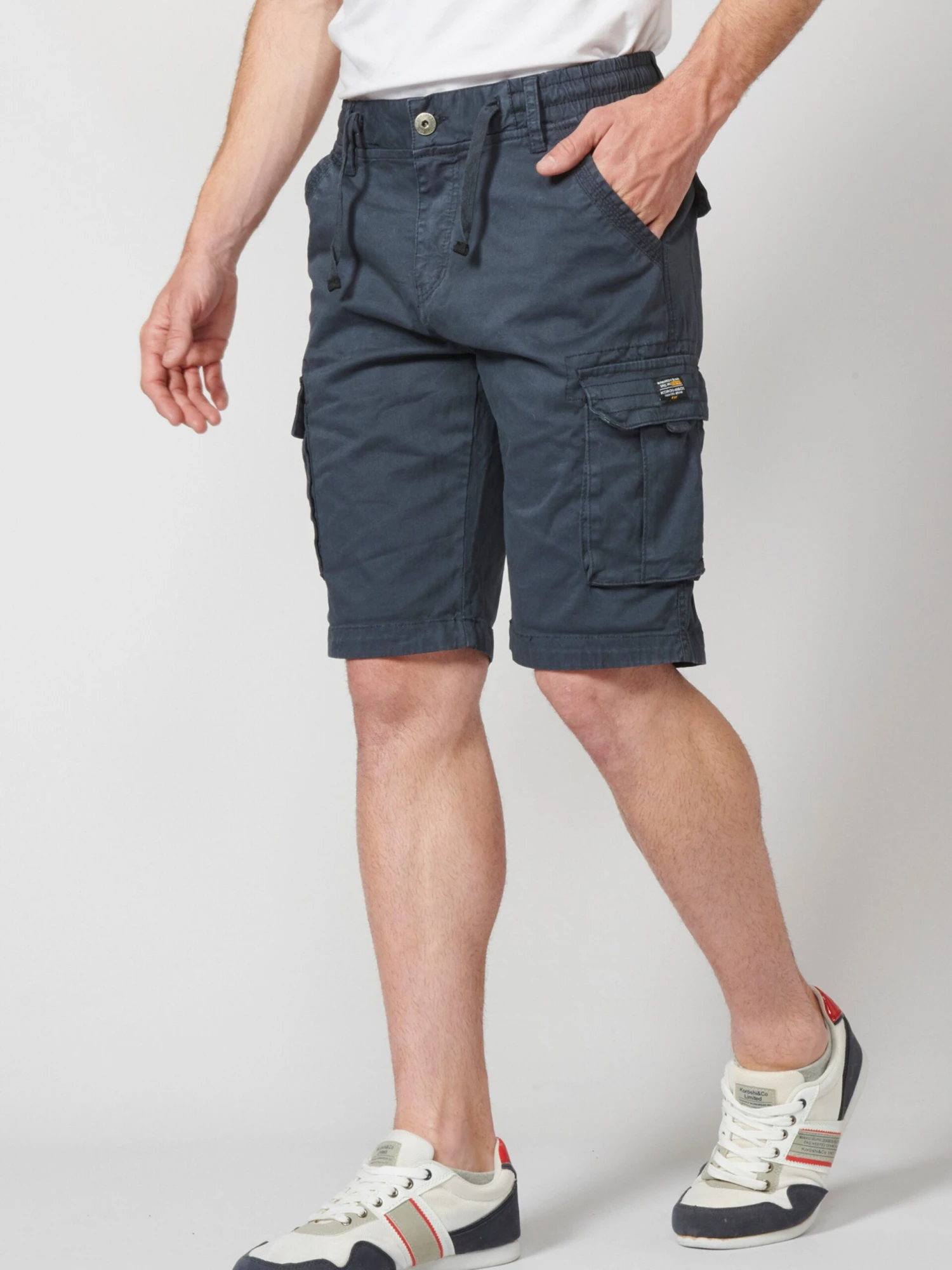 Koroshi Shorts Cargo Regular Pantalon Cargo Homme Bleu Marine 6 Koroshi Shorts Cargo Regular Pantalon Cargo Homme Bleu Marine – Image 4