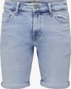 Only & Sons Shorts En Jean Coupe Slim Jean Ply Homme Bleu Clair