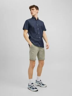 Jack & Jones Shorts Chino Regular Pantalon Chino Fred Homme Gris Fumé -Jack & Jones Soldes Boutique 11e8247b7b681c1ae69402c07eb147f1