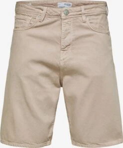 Selected Homme Shorts En Jean Regular Jean Troy Homme Beige Clair