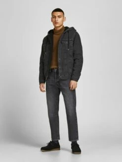 Jack & Jones Tapered Effilé Jean Frank Leen Homme Gris -Jack & Jones Soldes Boutique 19e6027806a95d39cf78a5d5d30e5560