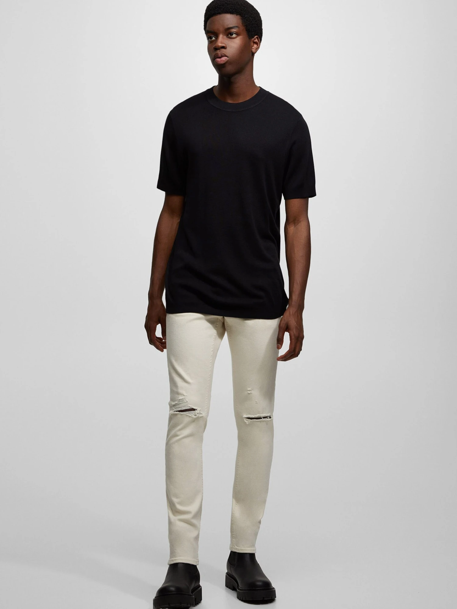 PULL & BEAR Slim Coupe Slim Jean Homme écru 5 PULL & BEAR Slim Coupe Slim Jean Homme écru – Image 3