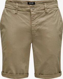 Only & Sons Shorts Chino Coupe Slim Pantalon Chino Peter Homme Beige Foncé