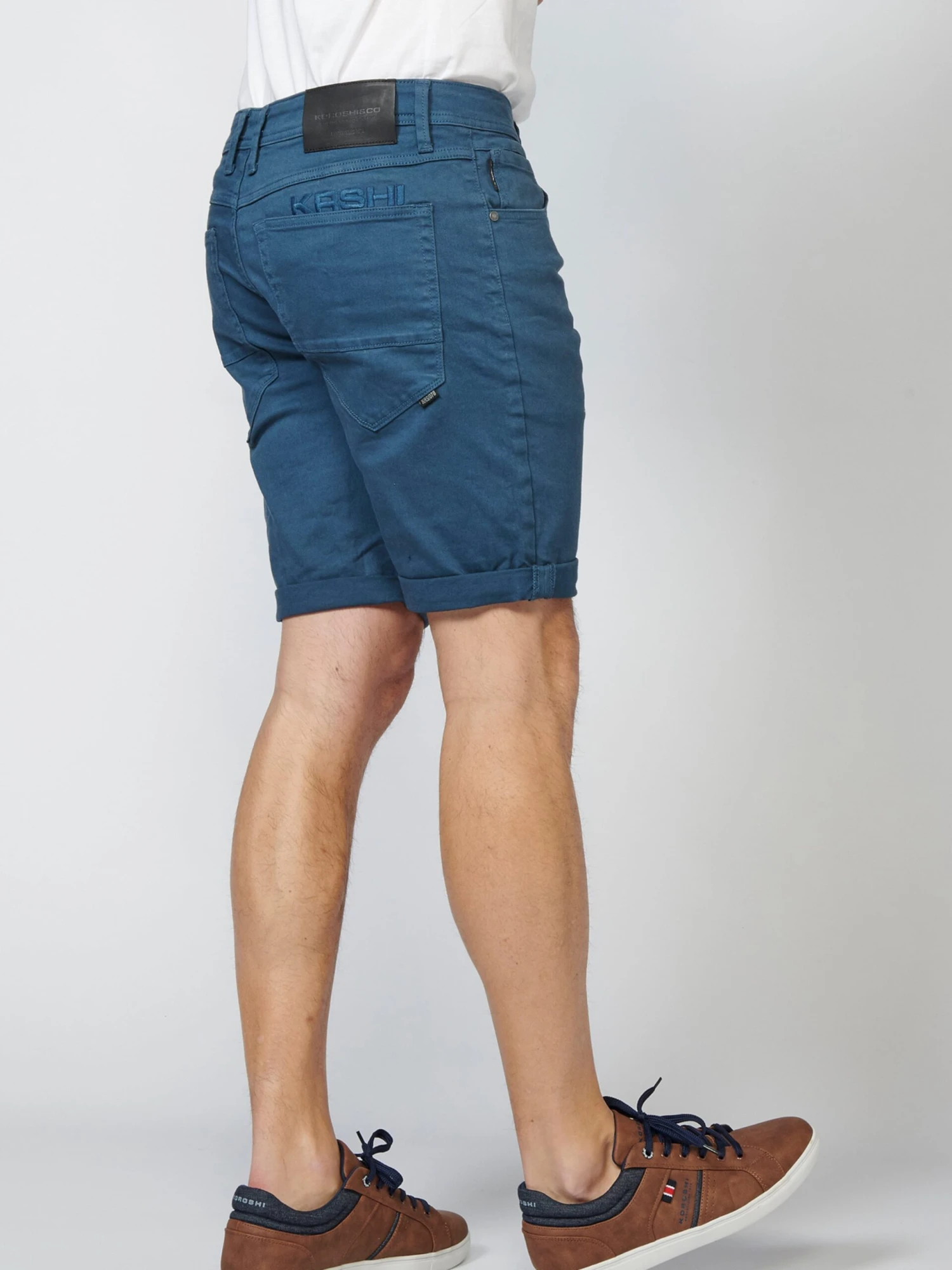 Koroshi Shorts En Jean Coupe Slim Jean Homme Indigo 6 Koroshi Shorts En Jean Coupe Slim Jean Homme Indigo – Image 4