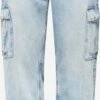 COTTON ON Loose Fit Loosefit Jeans Cargo Homme Bleu Clair