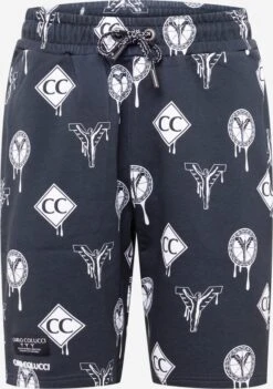 CARLO COLUCCI Shorts De Survêtement Regular Pantalon DaRos Homme Noir