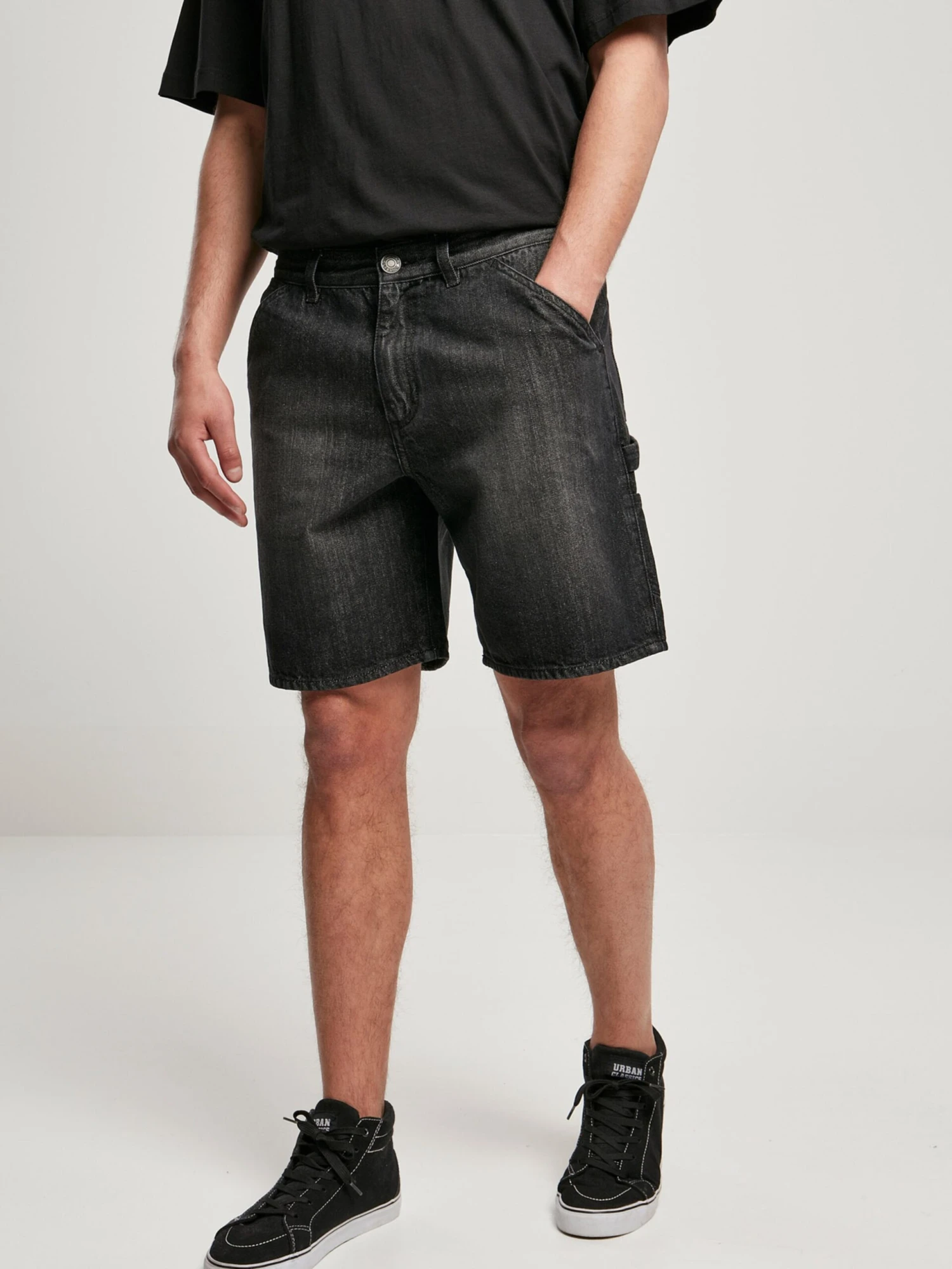 URBAN CLASSICS Shorts Cargo Loosefit Jeans Cargo Homme Noir 4 URBAN CLASSICS Shorts Cargo Loosefit Jeans Cargo Homme Noir – Image 2