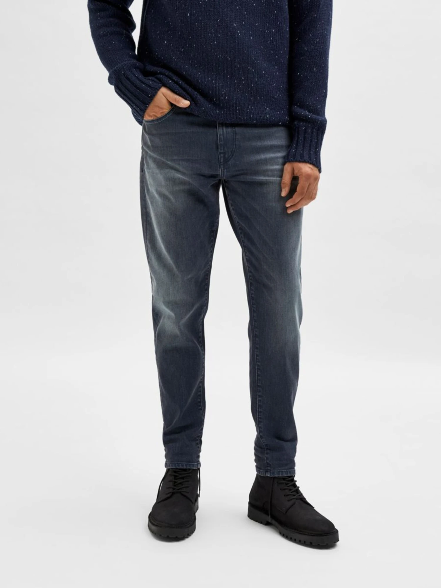Selected Homme Tapered Effilé Jean Homme Bleu Nuit 4 Selected Homme Tapered Effilé Jean Homme Bleu Nuit – Image 2