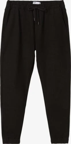 BERSHKA Tapered Effilé Jean Homme Noir