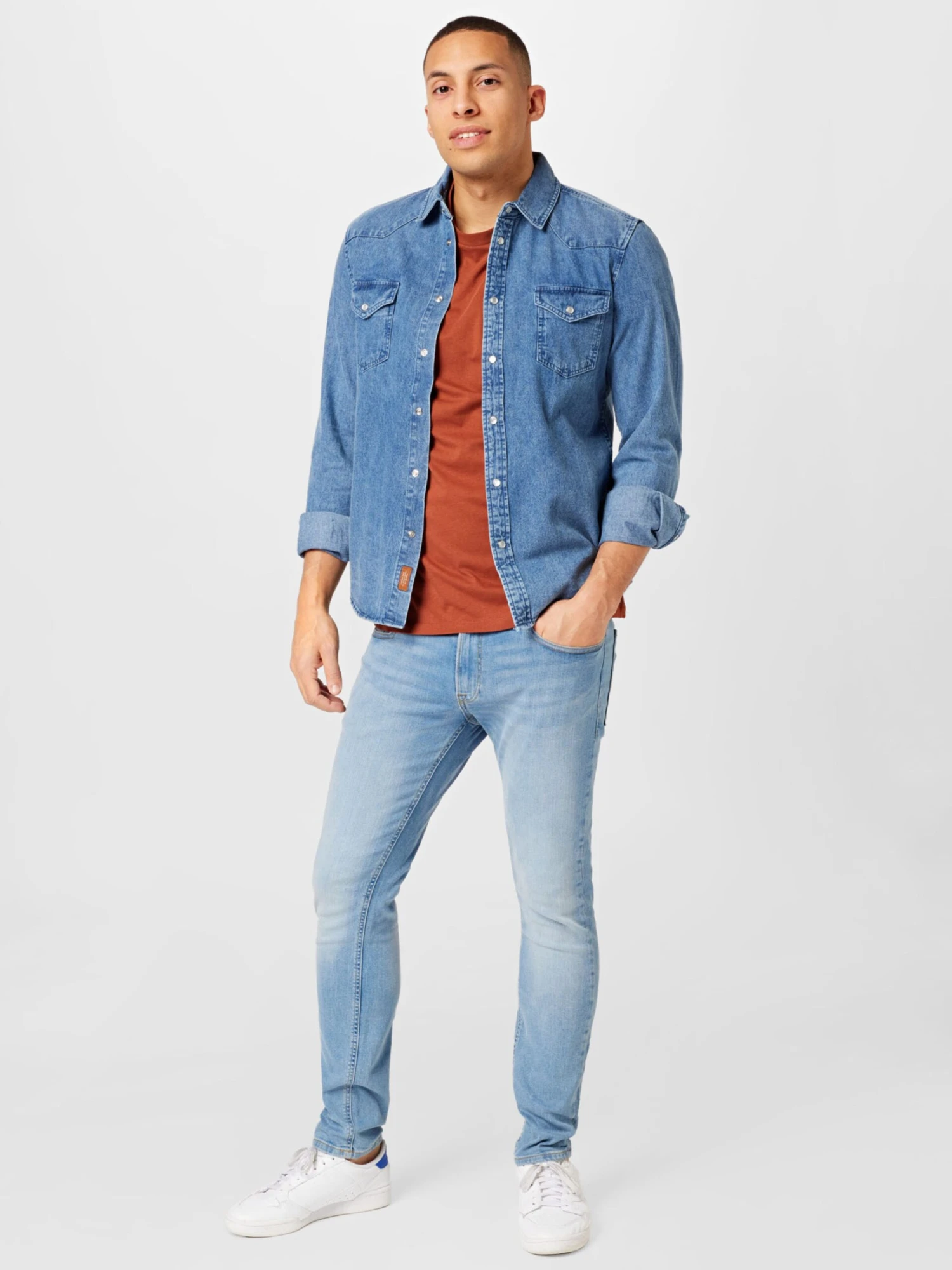 Jack & Jones Jeans Skinny Jean LIAM Homme Bleu Clair 7 Jack & Jones Jeans Skinny Jean LIAM Homme Bleu Clair – Image 5