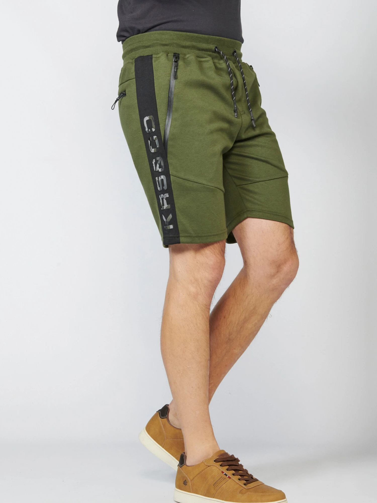 Koroshi Shorts De Survêtement Regular Pantalon Homme Gris / Gris Foncé 4 Koroshi Shorts De Survêtement Regular Pantalon Homme Gris / Gris Foncé – Image 2