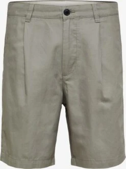 Selected Homme Shorts Chino Regular Pantalon à Pince JONES Homme Taupe