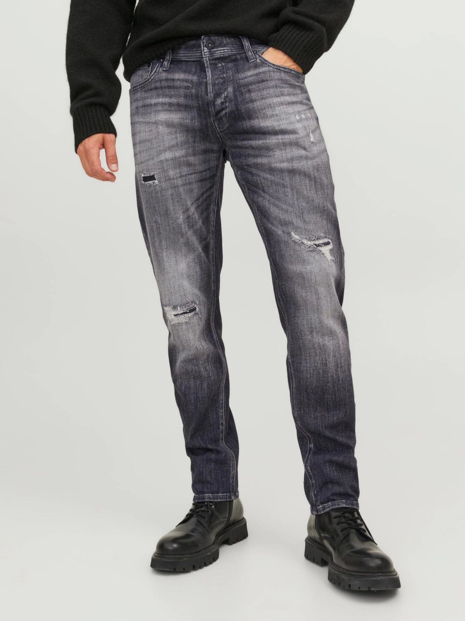 Jack & Jones Droits Regular Jean MIKE Homme Gris 5 Jack & Jones Droits Regular Jean MIKE Homme Gris – Image 3