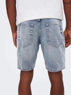 Only & Sons Shorts En Jean Regular Jean Edge Homme Bleu -Jack & Jones Soldes Boutique 58f1cb320fabc649e3b634a85aa736b0