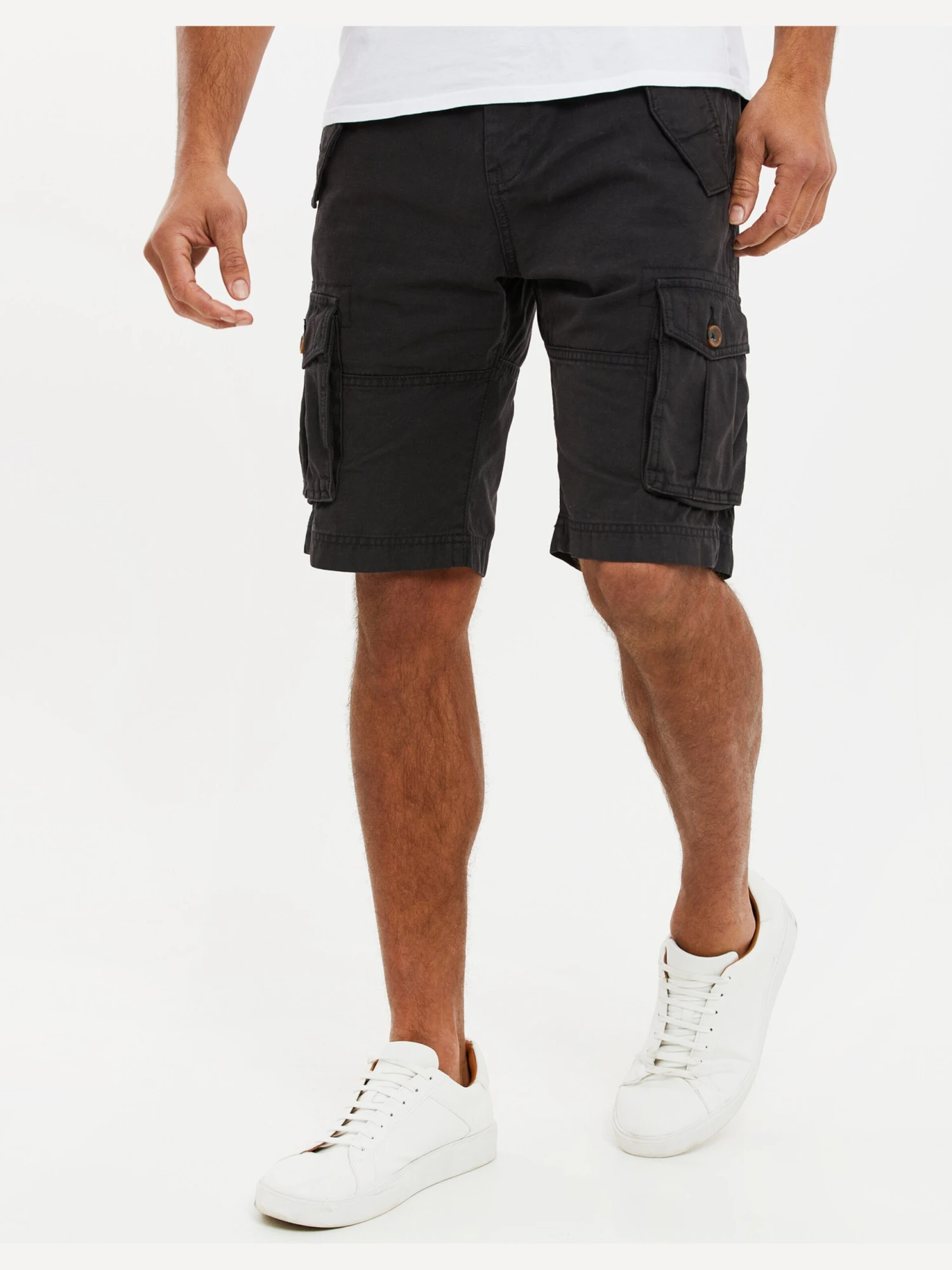 Threadbare Shorts Cargo Regular Pantalon Cargo Lugo Homme Noir 4 Threadbare Shorts Cargo Regular Pantalon Cargo Lugo Homme Noir – Image 2
