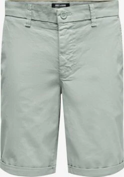 Only & Sons Shorts Chino Coupe Slim Pantalon Chino PETER Homme Gris Clair