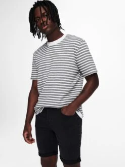 Only & Sons Shorts En Jean Regular Jean Homme Noir -Jack & Jones Soldes Boutique 667b3b7e5e342063bf8bb7628c164e95