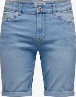 Only & Sons Shorts En Jean Coupe Slim Jean Ply Homme Bleu