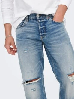 Only & Sons Droits Regular Jean Edge Homme Bleu -Jack & Jones Soldes Boutique 892f13744e2968ff852e80ad9f0572f8