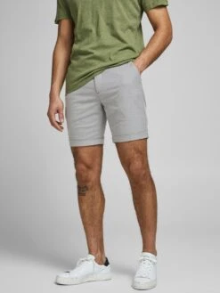 Jack & Jones Shorts Chino Regular Pantalon Chino Connor Homme Gris Chiné -Jack & Jones Soldes Boutique 89f99d4b782a53273d1597a52eb45ac8