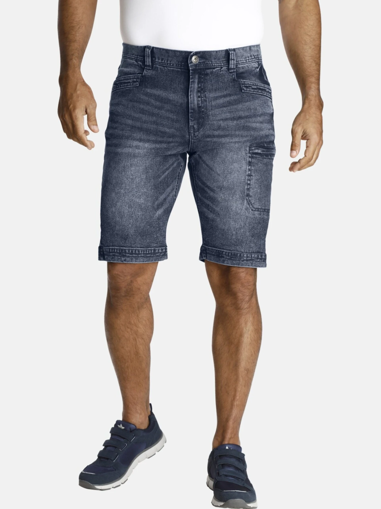 Shorts En Jean Coupe Slim Jean Akisteg Homme Bleu 4 Shorts En Jean Coupe Slim Jean Akisteg Homme Bleu – Image 2