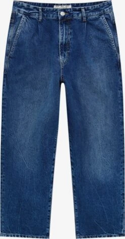 PULL & BEAR Loose Fit Loosefit Jean à Pince Homme Bleu