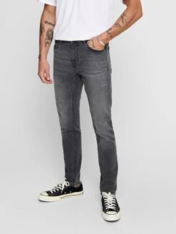 Only & Sons Jeans Skinny Jean Warp Homme Gris -Jack & Jones Soldes Boutique 9f3373273fd1ed5767ece98a64495877