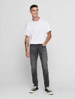 Only & Sons Jeans Skinny Jean Warp Homme Gris -Jack & Jones Soldes Boutique b131a88c7473b80b63554a6e4049a253