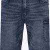 Shorts En Jean Coupe Slim Jean Akisteg Homme Bleu