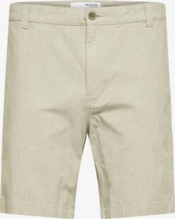 Selected Homme Shorts Chino Regular Pantalon Chino Tilak Homme Gris Clair