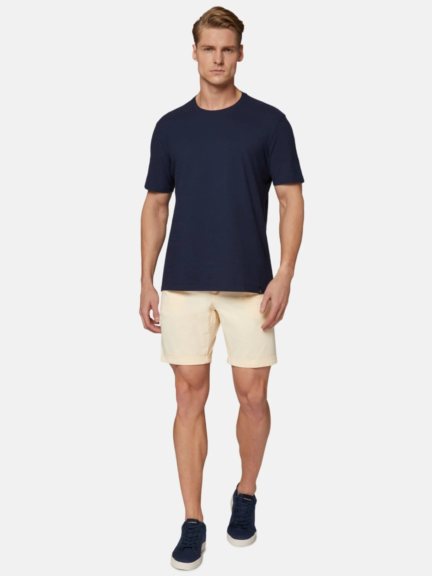 Shorts Chino Regular Pantalon à Pince Homme Jaune Pastel 5 Shorts Chino Regular Pantalon à Pince Homme Jaune Pastel – Image 3