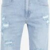 Aeropostale Shorts En Jean Coupe Slim Jean Homme Bleu Clair