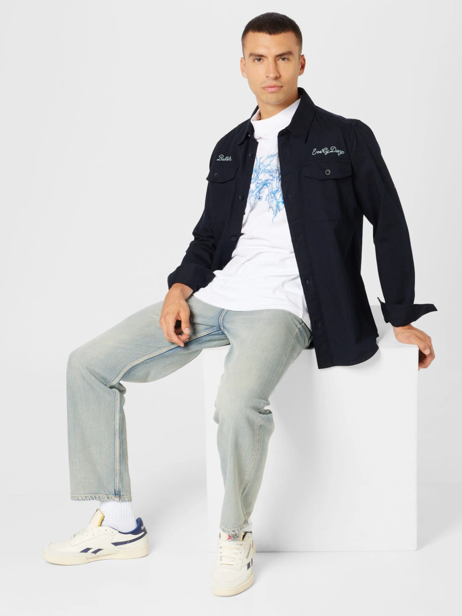 WEEKDAY Loose Fit Loosefit Jean Galaxy Hanson Homme Bleu-gris 7 WEEKDAY Loose Fit Loosefit Jean Galaxy Hanson Homme Bleu-gris – Image 5