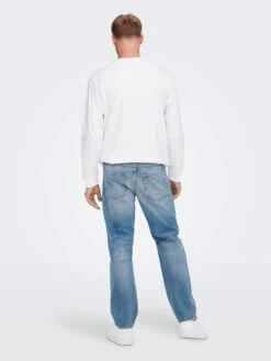 Only & Sons Droits Regular Jean Edge Homme Bleu -Jack & Jones Soldes Boutique d33f93ad20f05e346b11afa1aac38d9a
