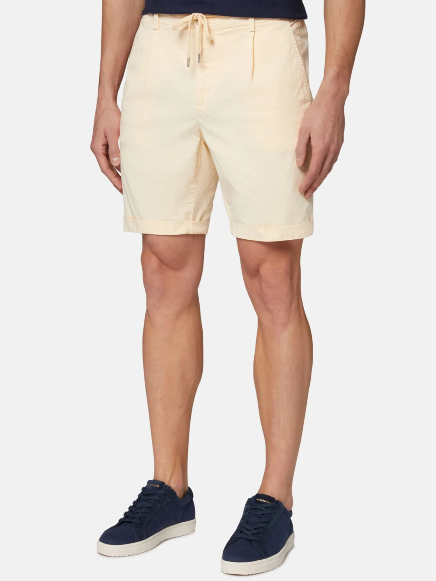 Shorts Chino Regular Pantalon à Pince Homme Jaune Pastel 4 Shorts Chino Regular Pantalon à Pince Homme Jaune Pastel – Image 2