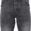 Koroshi Shorts En Jean Coupe Slim Jean Homme Noir