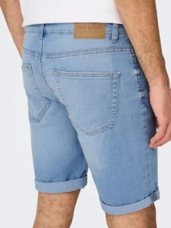 Only & Sons Shorts En Jean Coupe Slim Jean Ply Homme Bleu -Jack & Jones Soldes Boutique d921c60ee88534aa2f68e4d32644bfe7