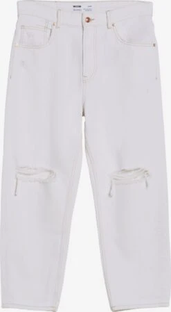 BERSHKA Loose Fit Loosefit Jean Homme Blanc