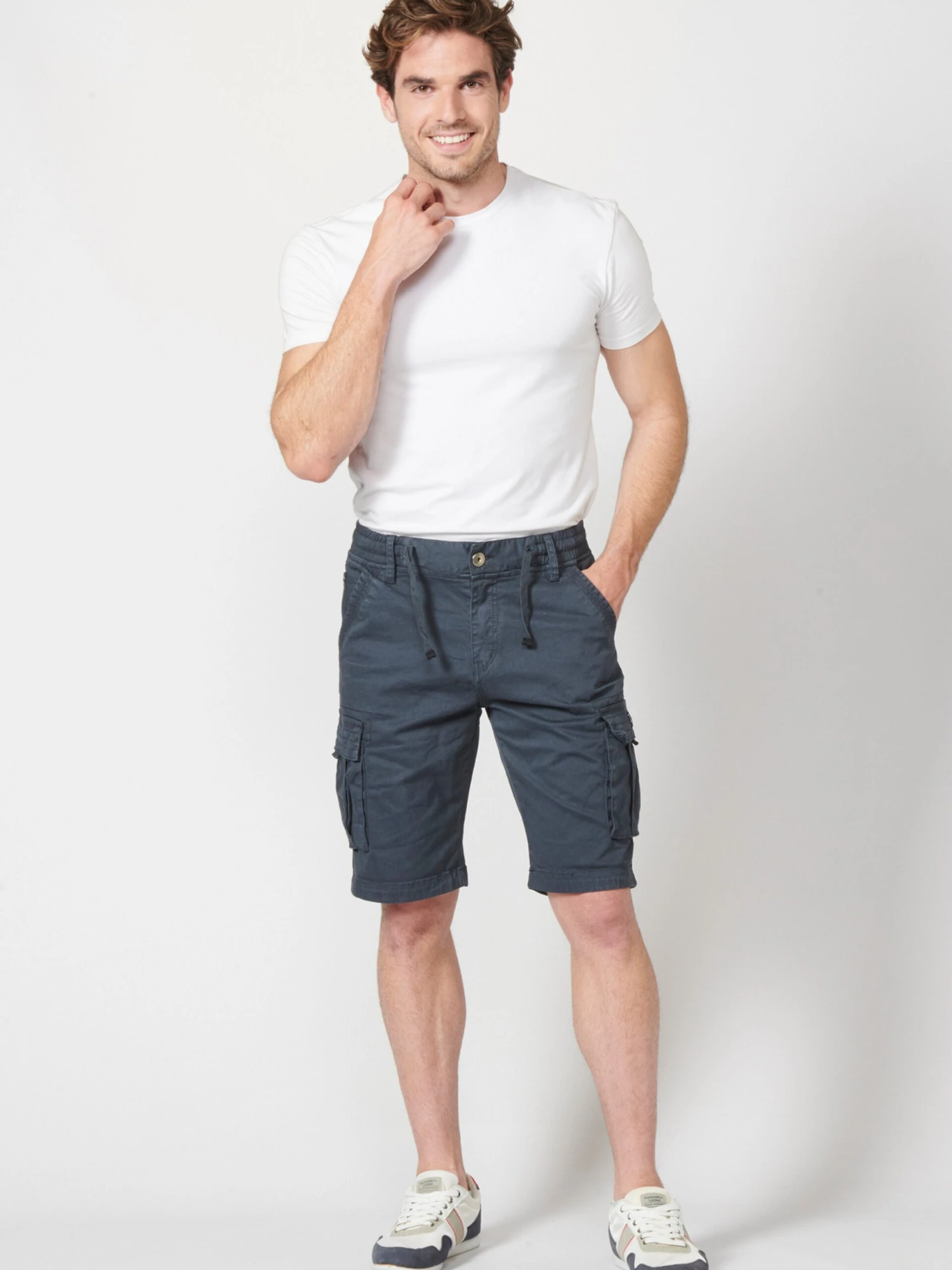 Koroshi Shorts Cargo Regular Pantalon Cargo Homme Bleu Marine 5 Koroshi Shorts Cargo Regular Pantalon Cargo Homme Bleu Marine – Image 3