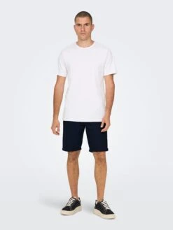 Only & Sons Shorts Chino Coupe Slim Pantalon Chino Peter Homme Bleu Nuit -Jack & Jones Soldes Boutique e12c6c60da0a399eba0262ed128e8302
