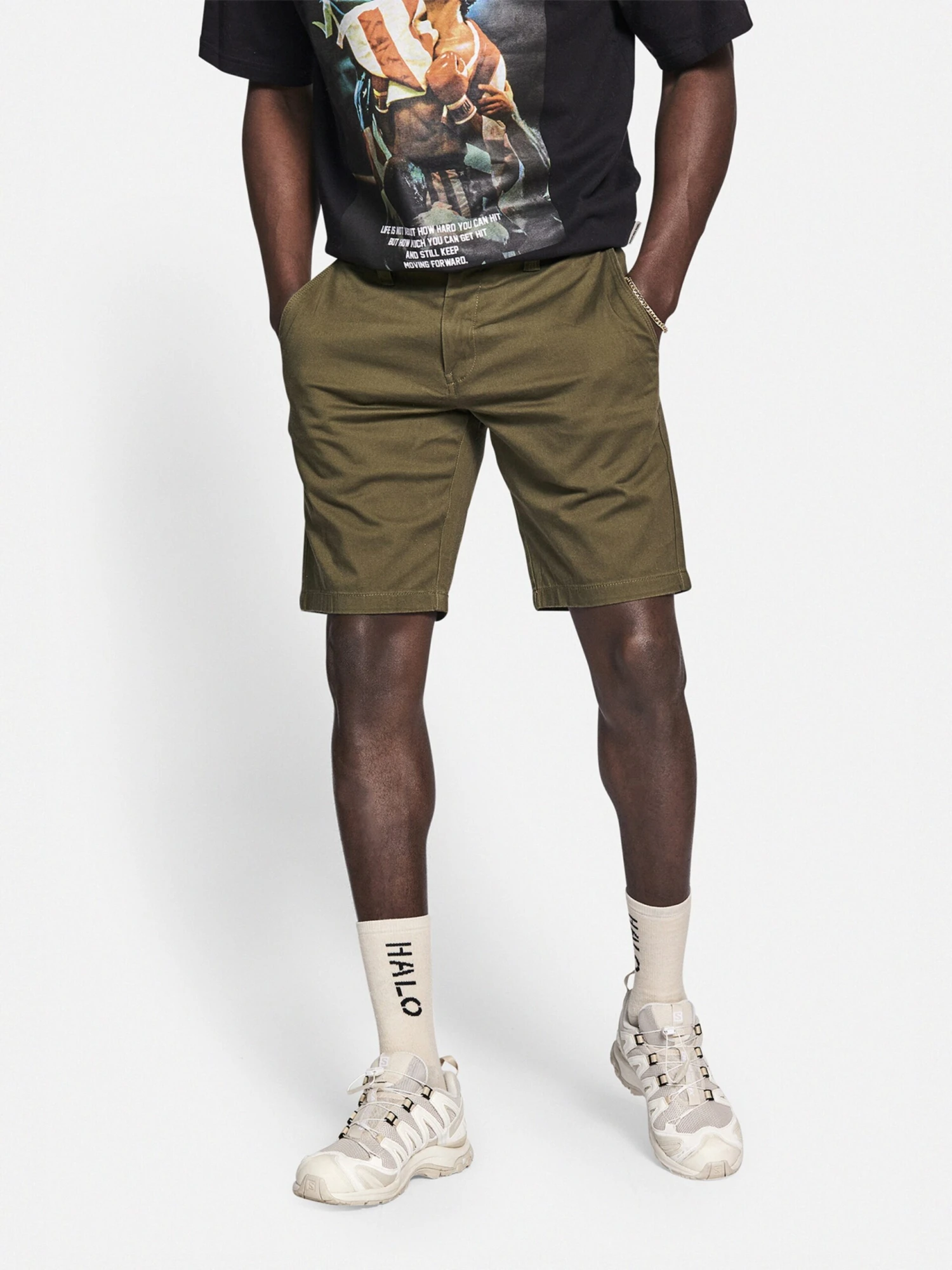 Redefined Rebel Shorts Chino Regular Pantalon Chino Ethan Homme Olive 5 Redefined Rebel Shorts Chino Regular Pantalon Chino Ethan Homme Olive – Image 3