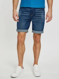 Threadbare Shorts En Jean Regular Jean Burt Homme Bleu