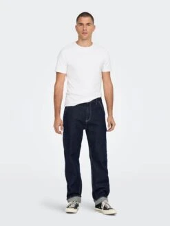 Only & Sons Loose Fit Loosefit Jeans Cargo EDGE Homme Bleu Foncé -Jack & Jones Soldes Boutique ea525d2617f78a0e0c7714a0ef937ec5