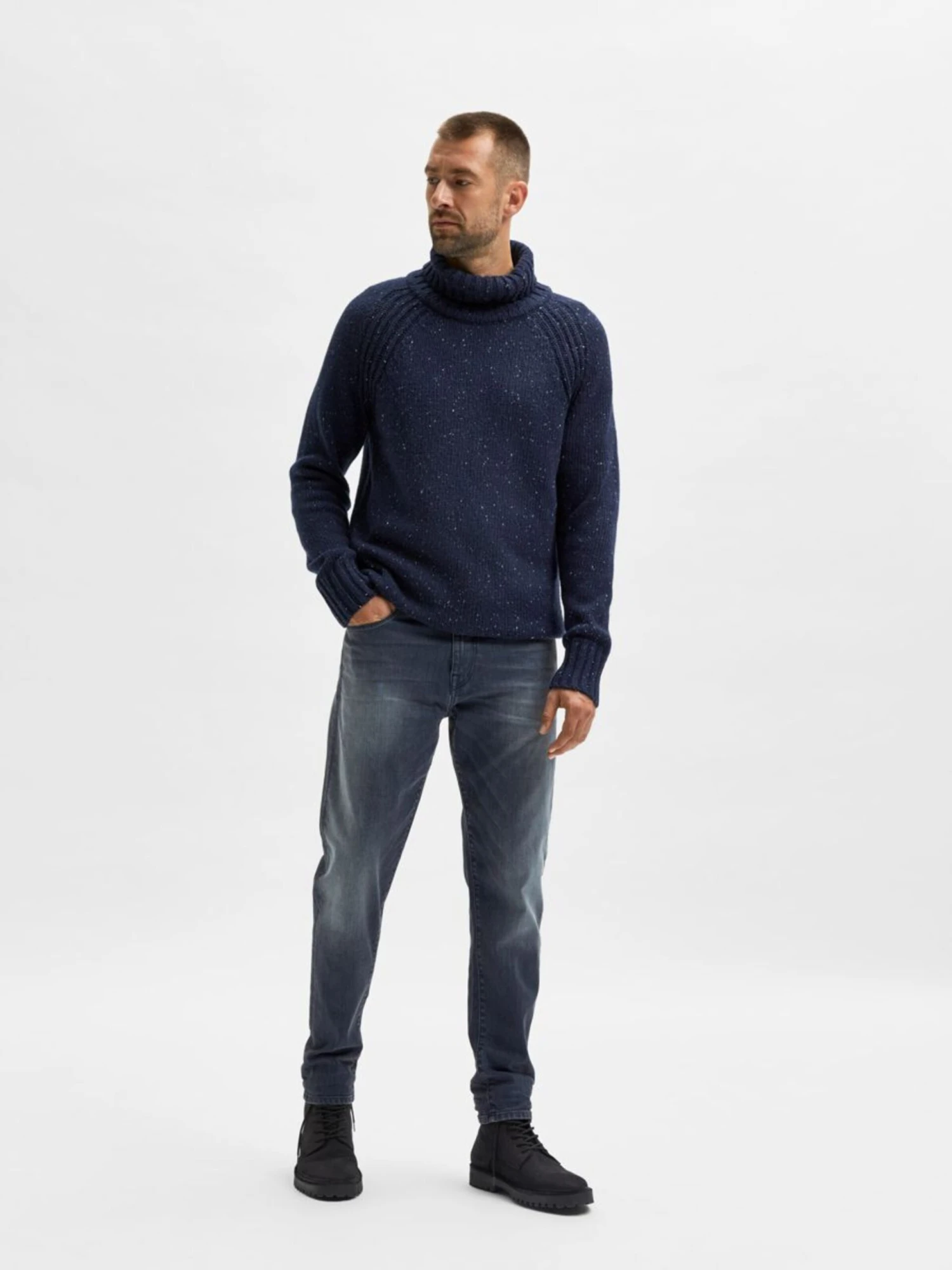 Selected Homme Tapered Effilé Jean Homme Bleu Nuit 6 Selected Homme Tapered Effilé Jean Homme Bleu Nuit – Image 4
