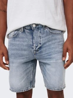Only & Sons Shorts En Jean Regular Jean Edge Homme Bleu -Jack & Jones Soldes Boutique f64c5301dd1bc55e8c419cffb3dba512