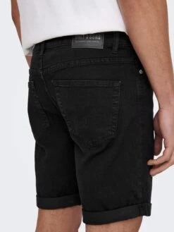 Only & Sons Shorts En Jean Regular Jean Ply Homme Noir -Jack & Jones Soldes Boutique fa4e4f0faa02b0af884cdb3efee8e33f